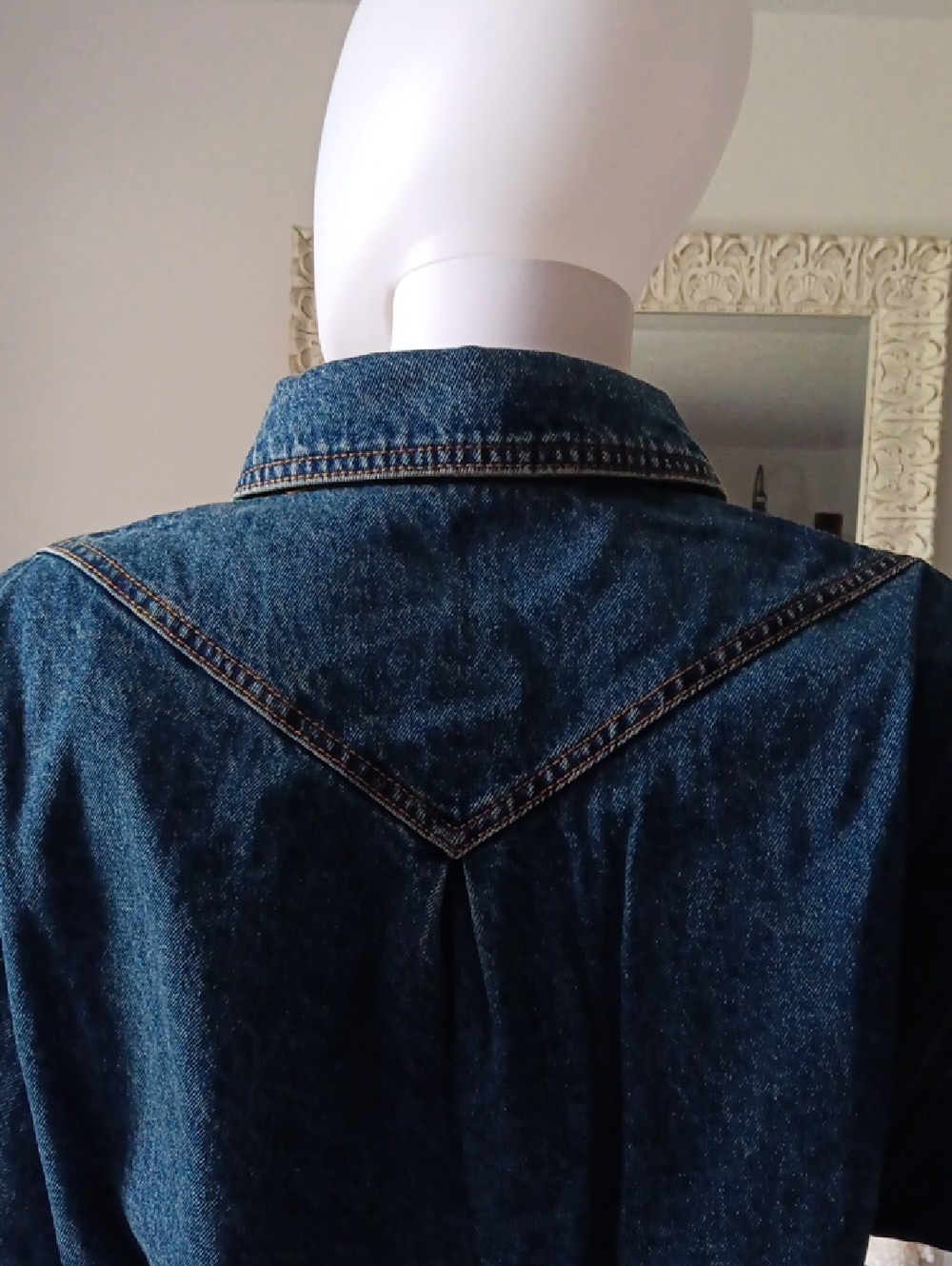 Denim Crop Top Shirt/ Denim Crop Top Jacket - Picture 6 of 6